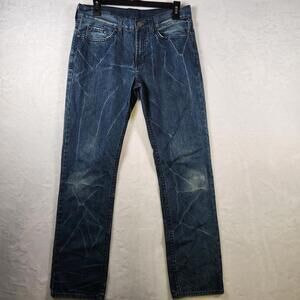Bullhead Dillon Skinny Denim Blue Jeans Size 31x30 Distressed